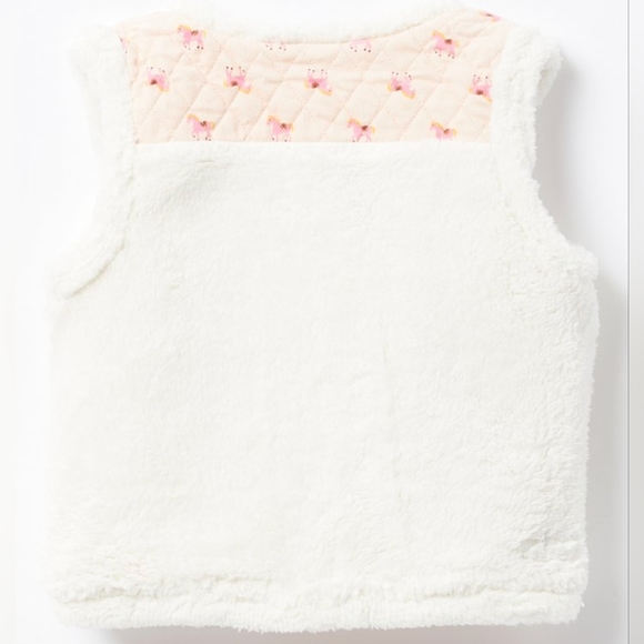 Matilda Jane Pink & White Amelia Island Reversible Sherpa-Lined Vest Size 2 NWT - Picture 4 of 7